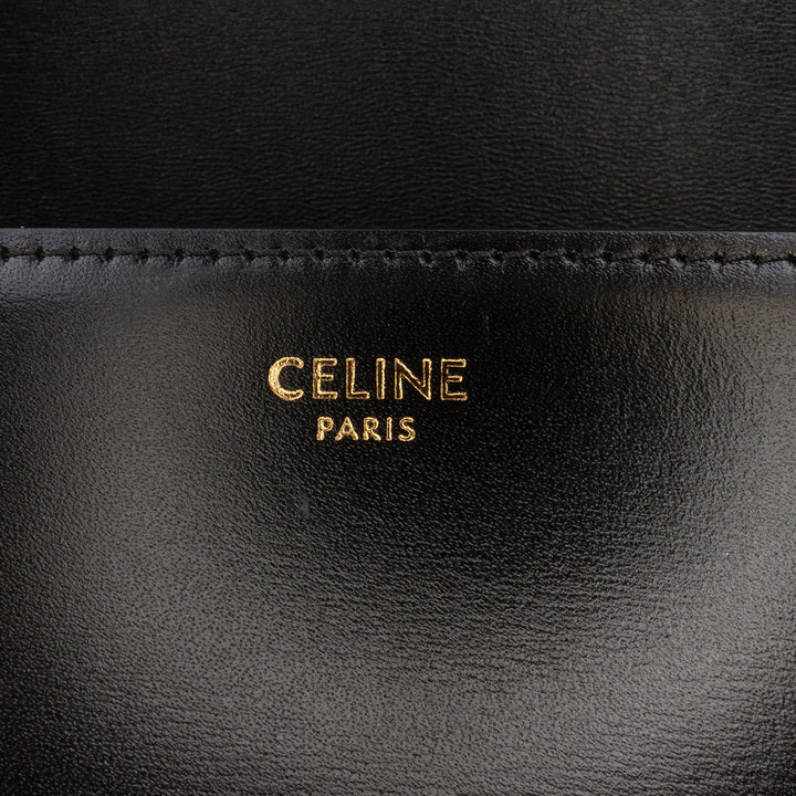 Celine Teen Shiny Cuir de veau Triomphe Crossbody Noir – GABY PARIS Authentique