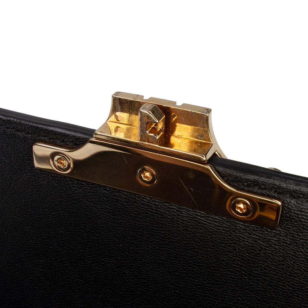 Celine Teen Shiny Cuir de veau Triomphe Crossbody Noir – GABY PARIS Authentique