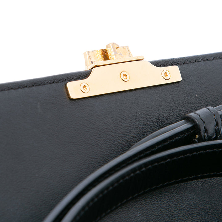 Celine Teen Shiny Cuir de veau Triomphe Crossbody Noir – GABY PARIS Authentique