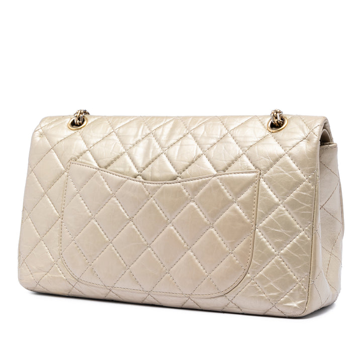 Chanel Metallic vieilli Cuir de veau Reissue 2.55 Double rabat 227