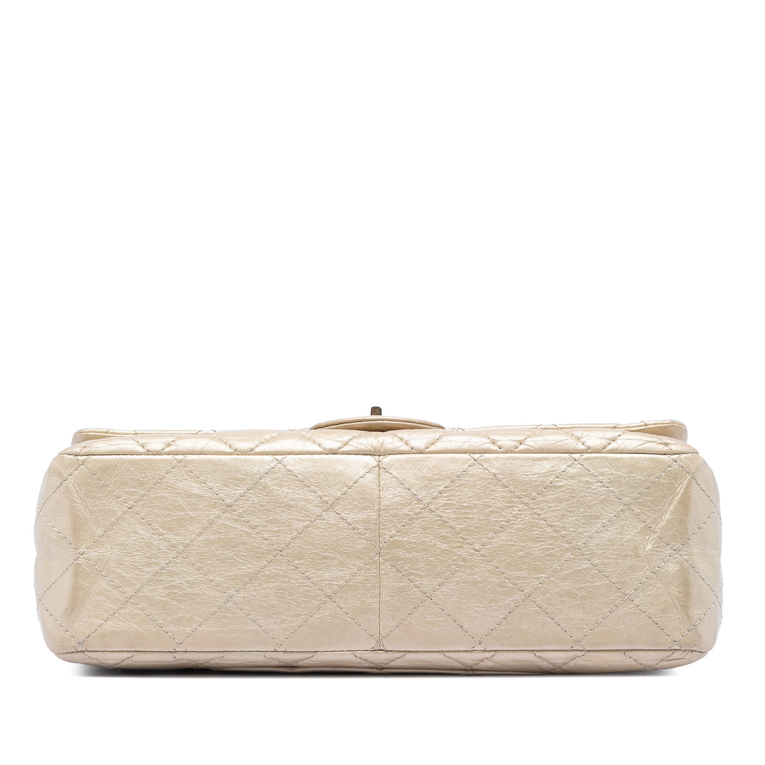 Chanel Metallic vieilli Cuir de veau Reissue 2.55 Double rabat 227
