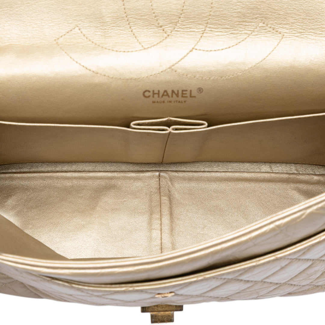 Chanel Metallic vieilli Cuir de veau Reissue 2.55 Double rabat 227