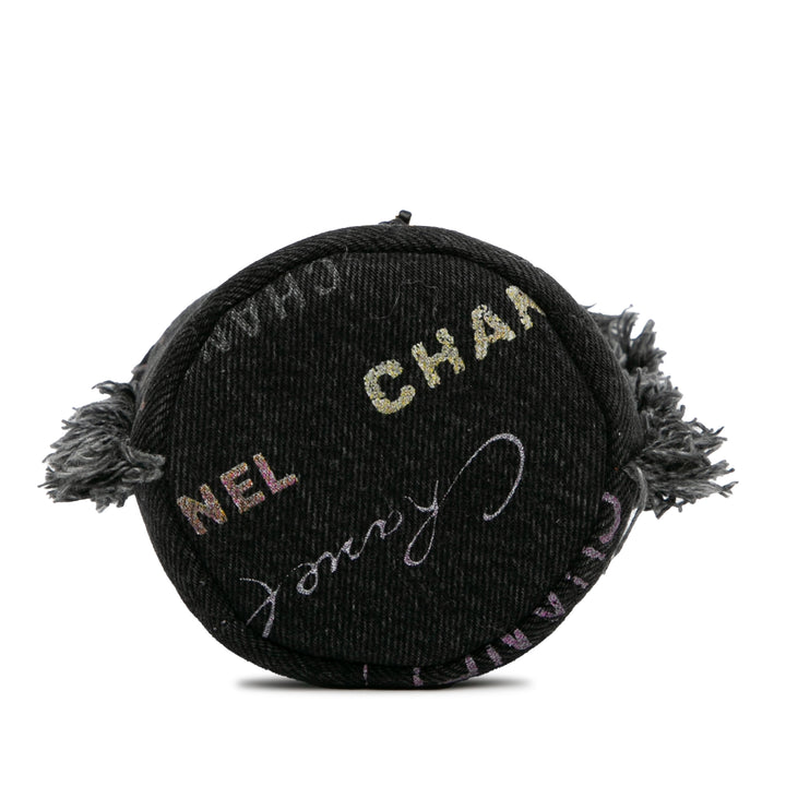 Mini Denim Mood Bucket with Chain Gray - Gaby Paris