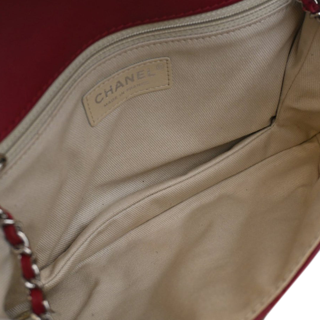 Chanel CC Matelassé Cuir de veau Double Stitch Hamptons à rabat