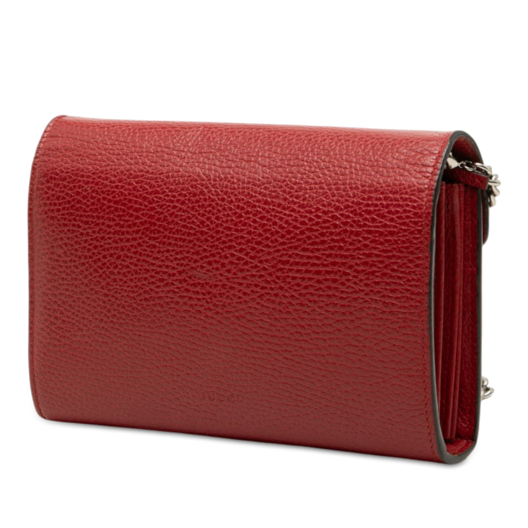 Gucci Dionysus Wallet on Chain Cuir de veau Rouge