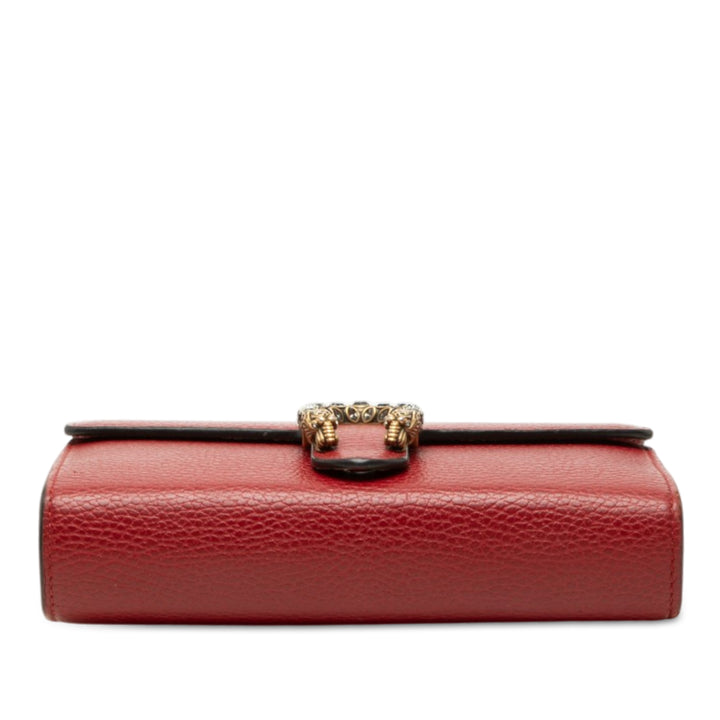 Gucci Dionysus Wallet on Chain Cuir de veau Rouge