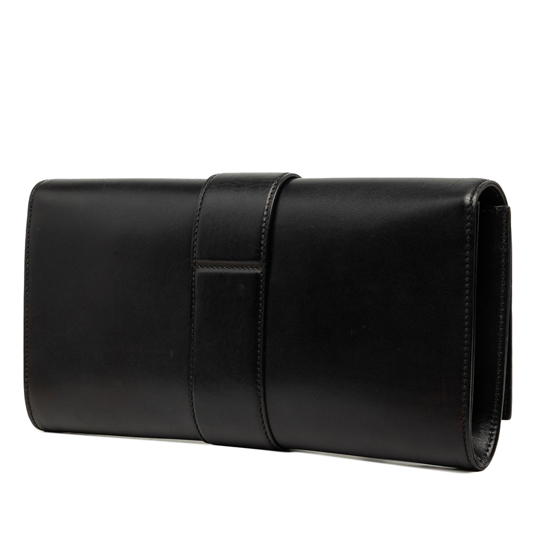 Lady Buckle Pochette Cuir de veau lisse Noir