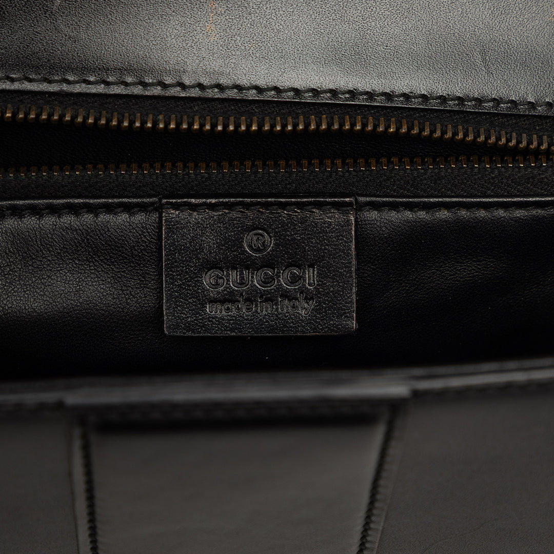 Lady Buckle Pochette Cuir de veau lisse Noir