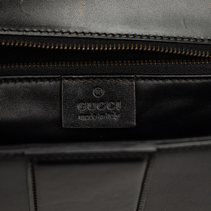 Lady Buckle Pochette Cuir de veau lisse Noir