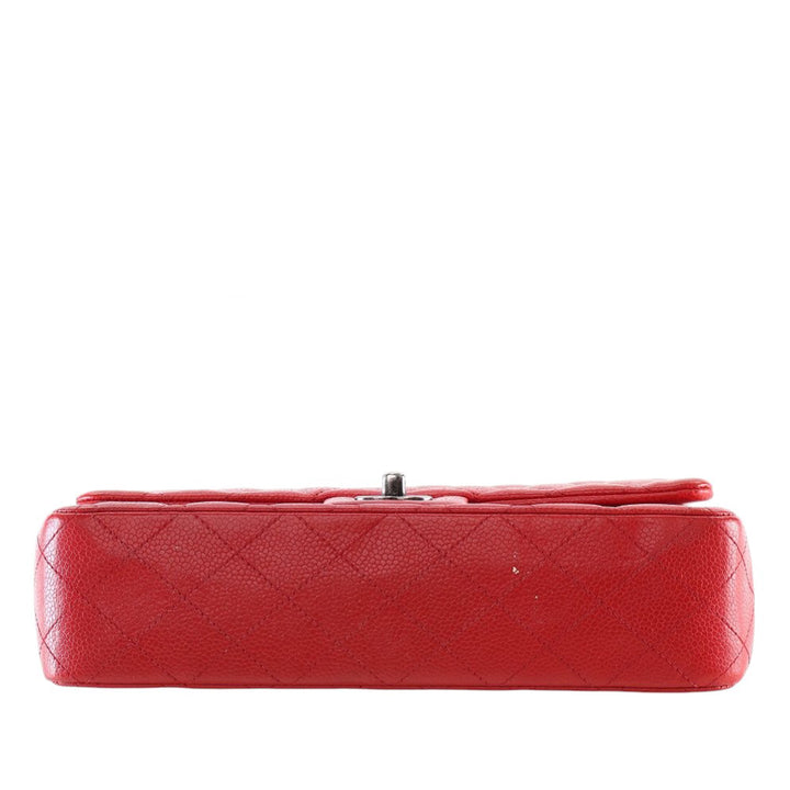 Chanel Medium Classic Caviar Double rabat Rouge