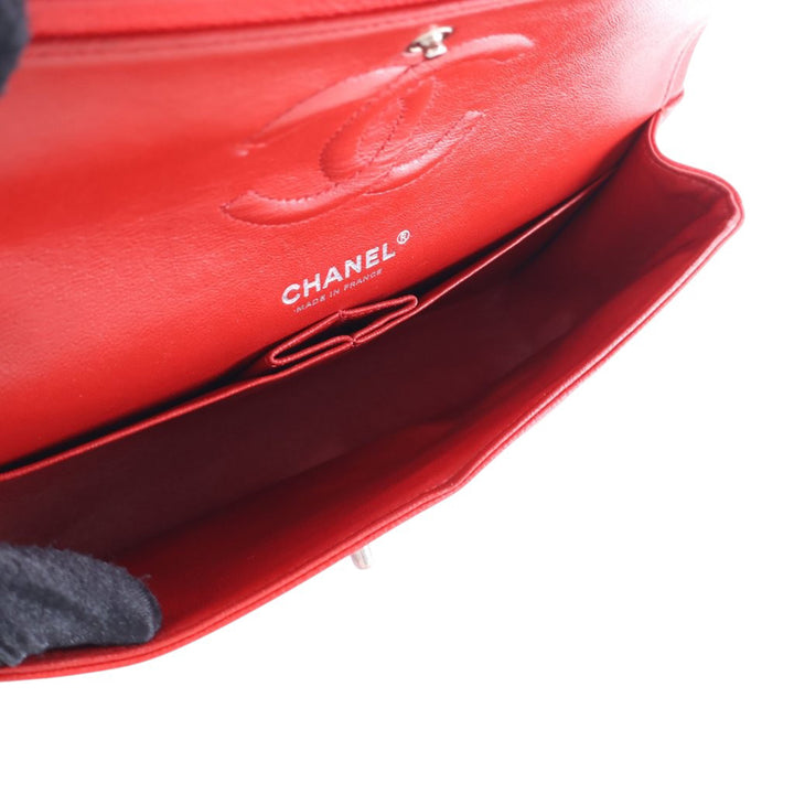 Chanel Medium Classic Caviar Double rabat Rouge