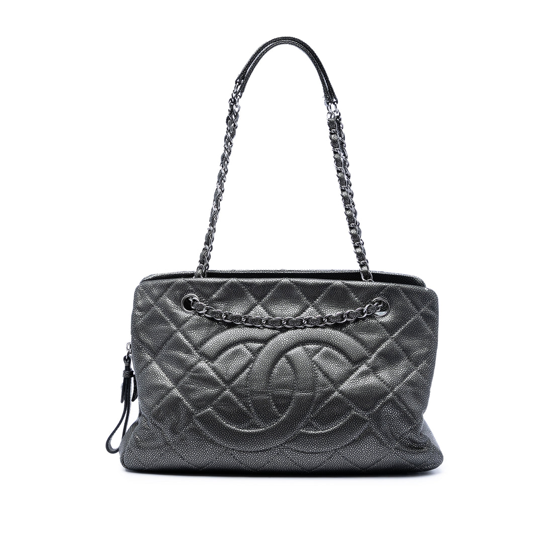 Chanel CC Matelassé Caviar Cabas chaîne