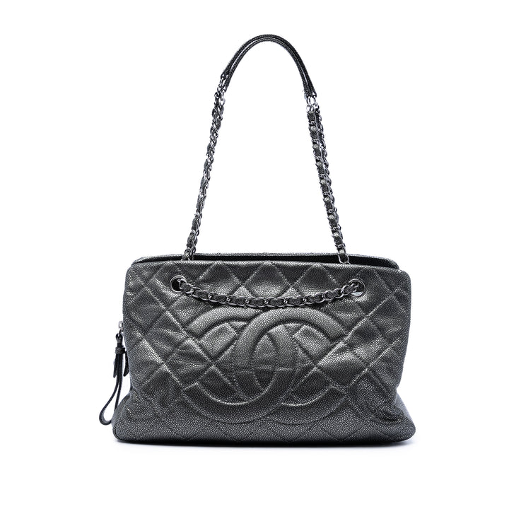 Chanel CC Matelassé Caviar Cabas chaîne