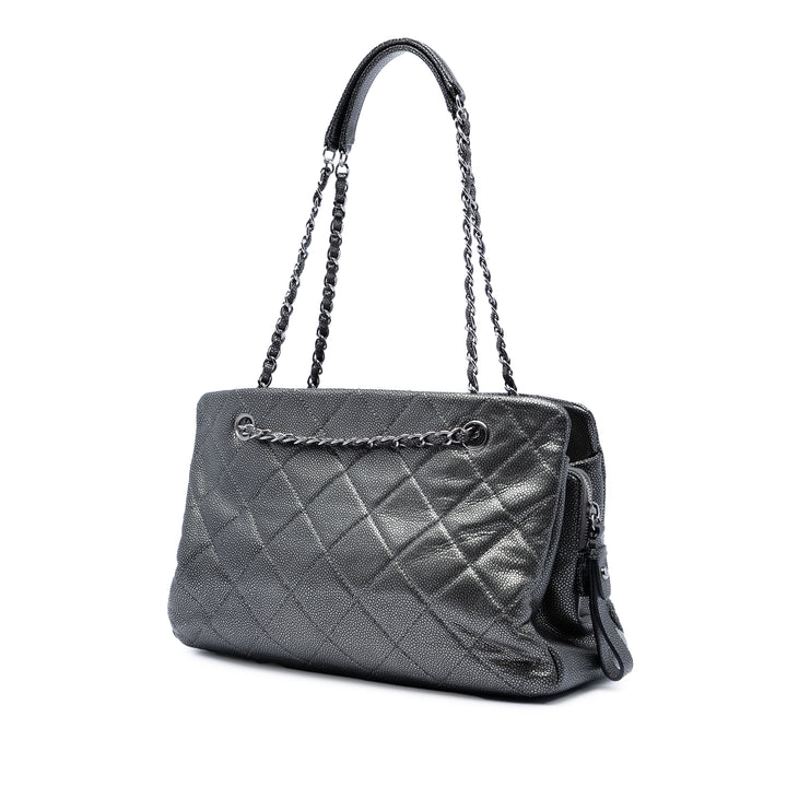 Chanel CC Matelassé Caviar Cabas chaîne