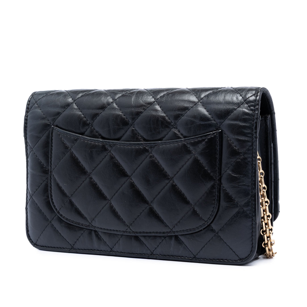 Chanel Matelassé vieilli Cuir de veau Reissue 2.55 Wallet on Chain
