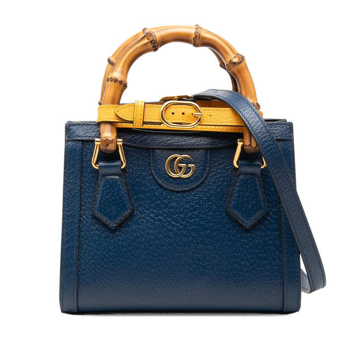 Bamboo Diana Sac Petit Cuir de veau Bleu