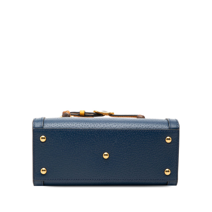 Bamboo Diana Sac Petit Cuir de veau Bleu