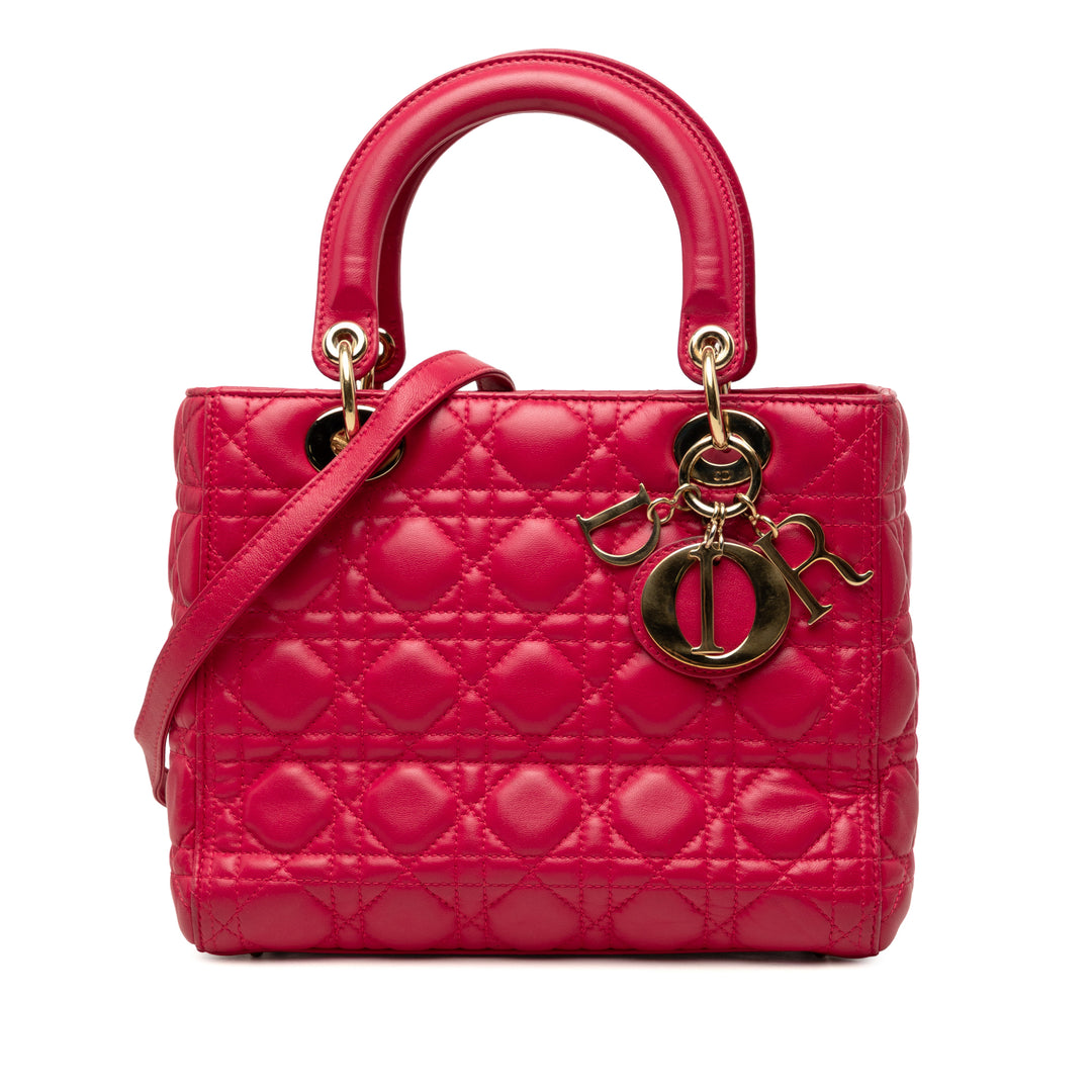 Dior Lady Dior Cannage Moyen Cuir d'agneau
