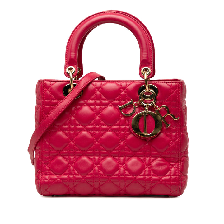 Dior Lady Dior Cannage Moyen Cuir d'agneau