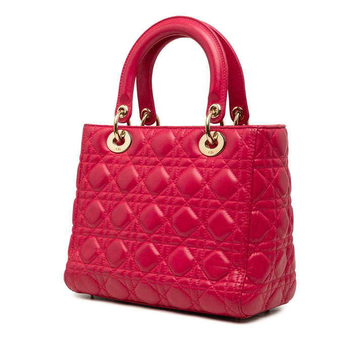 Dior Lady Dior Cannage Moyen Cuir d'agneau