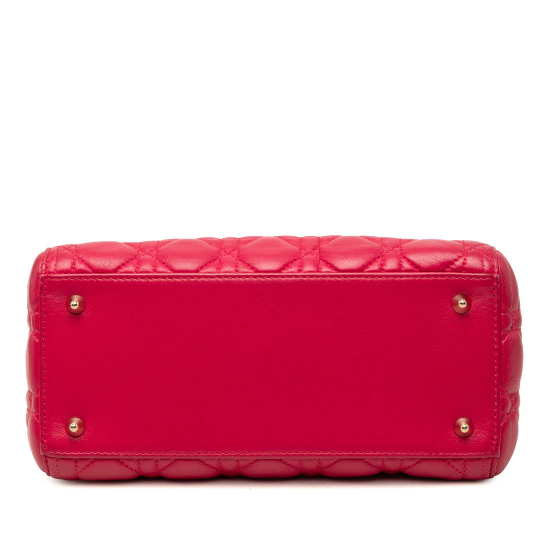 Dior Lady Dior Cannage Moyen Cuir d'agneau