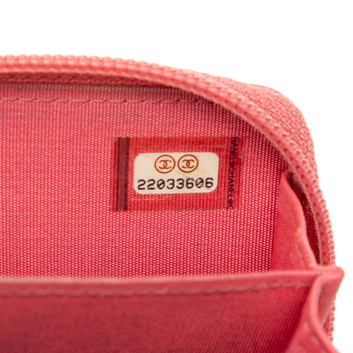 Chanel CC Caviar Zip Around Coin Purse