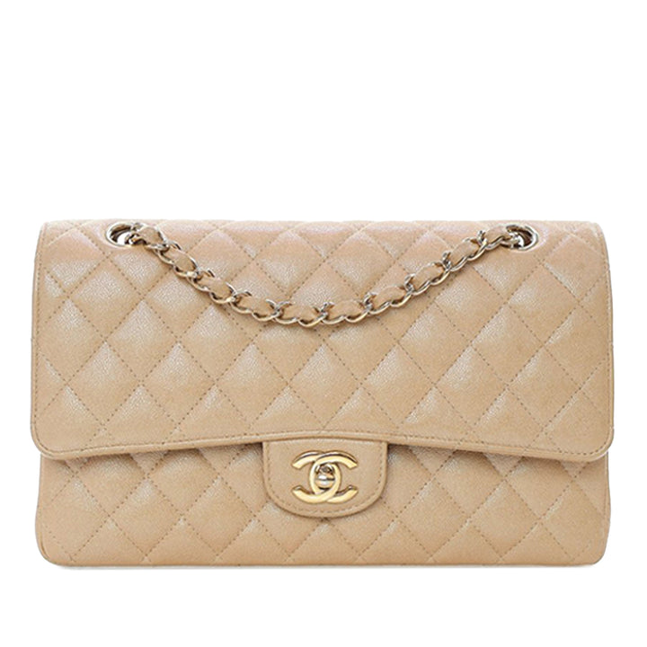 Chanel Medium Classic Iridescent Caviar Double rabat