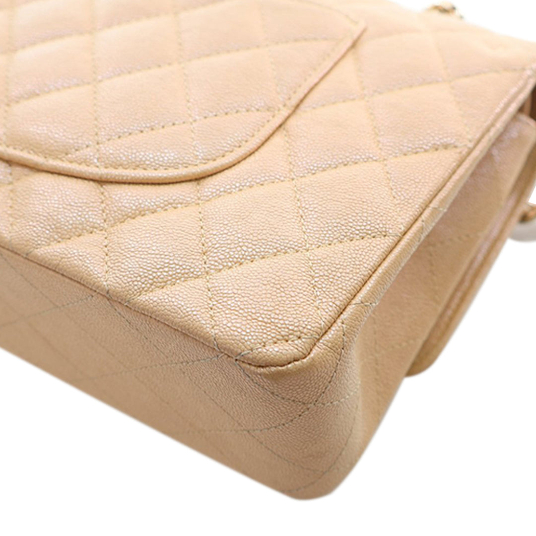 Chanel Medium Classic Iridescent Caviar Double rabat