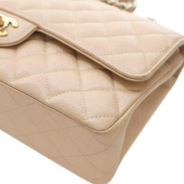 Chanel Medium Classic Iridescent Caviar Double rabat