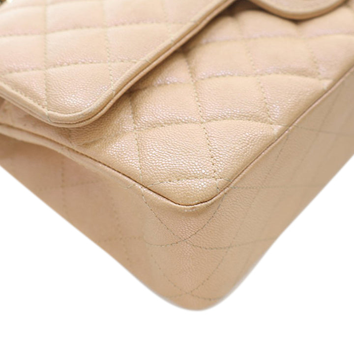 Chanel Medium Classic Iridescent Caviar Double rabat