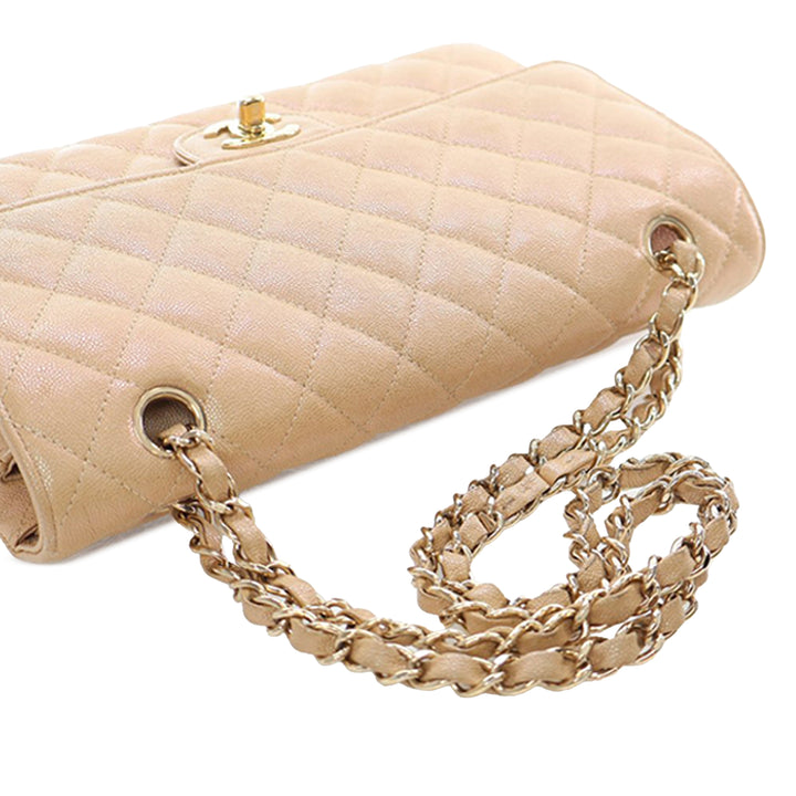 Chanel Medium Classic Iridescent Caviar Double rabat