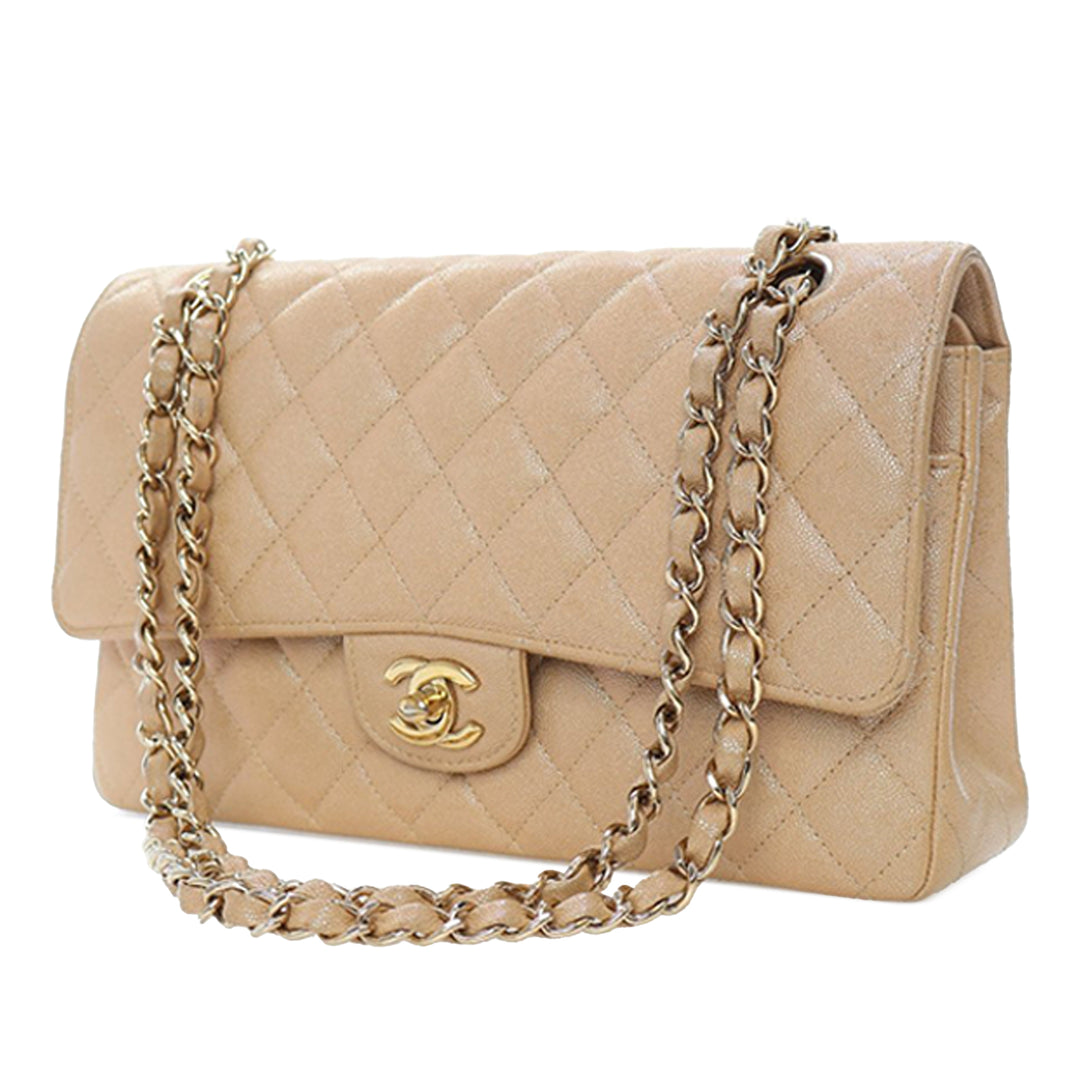 Chanel Medium Classic Iridescent Caviar Double rabat