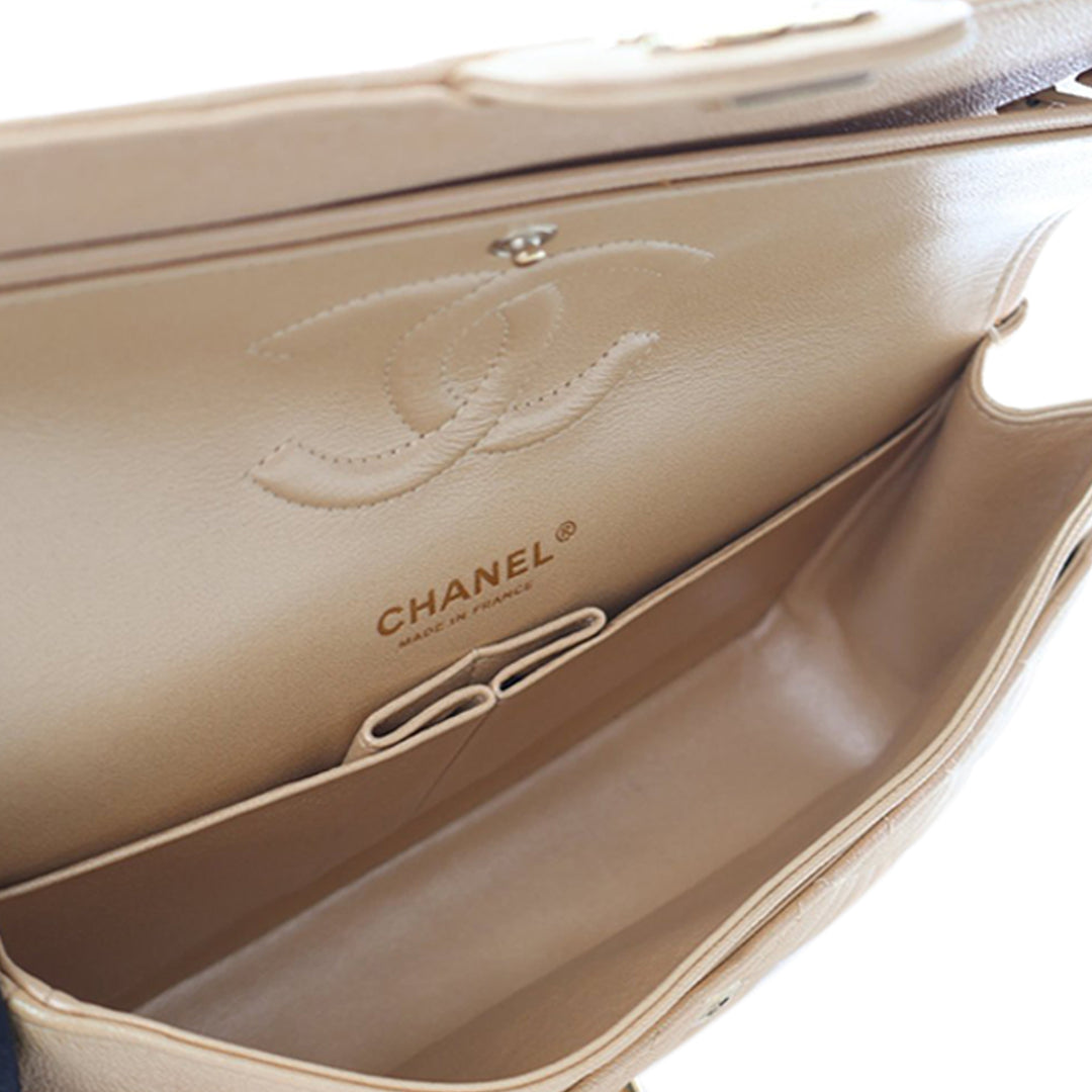 Chanel Medium Classic Iridescent Caviar Double rabat