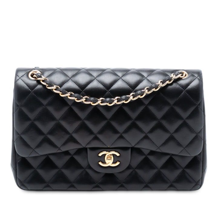 Chanel Jumbo Classic Cuir d’agneau Double rabat