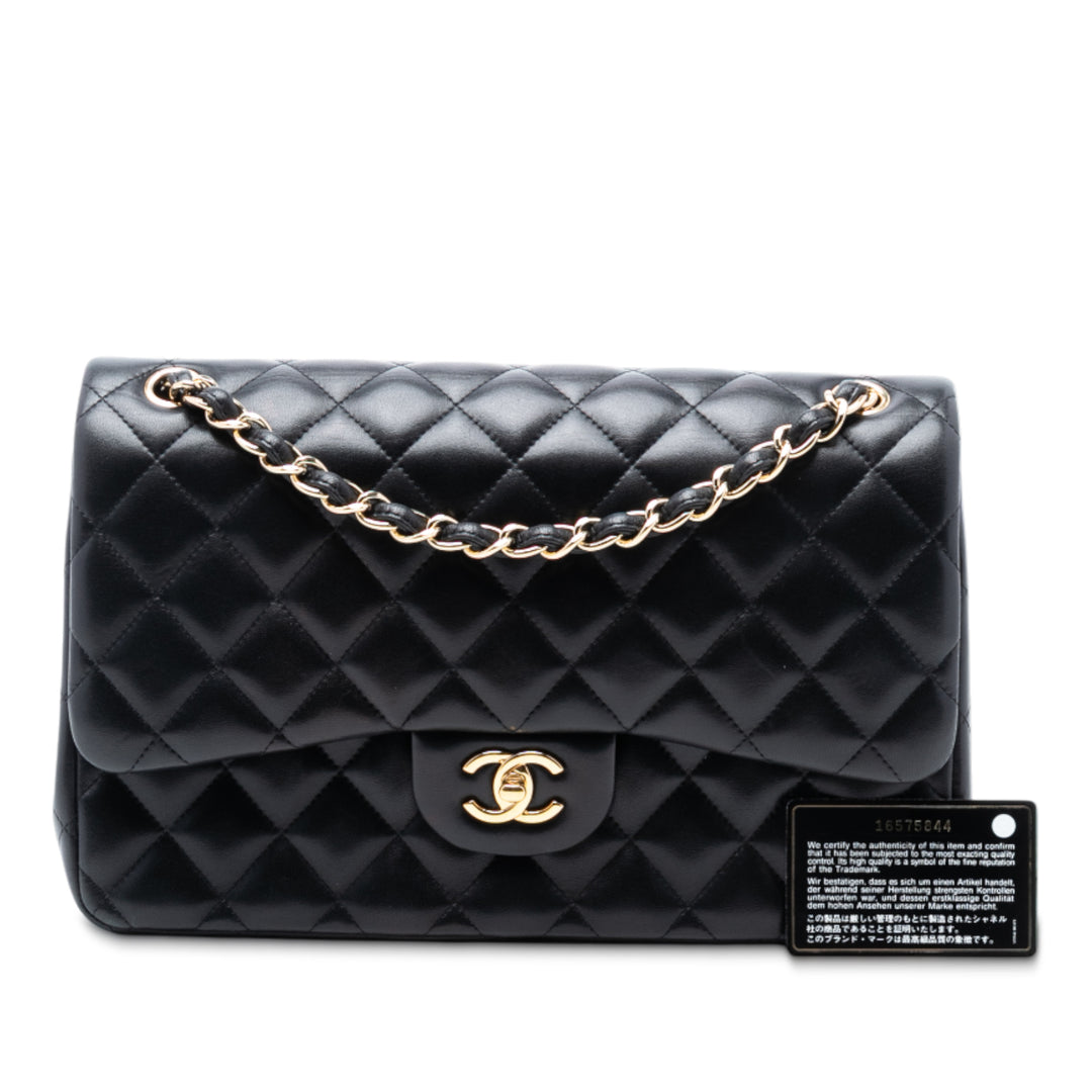 Chanel Jumbo Classic Cuir d’agneau Double rabat