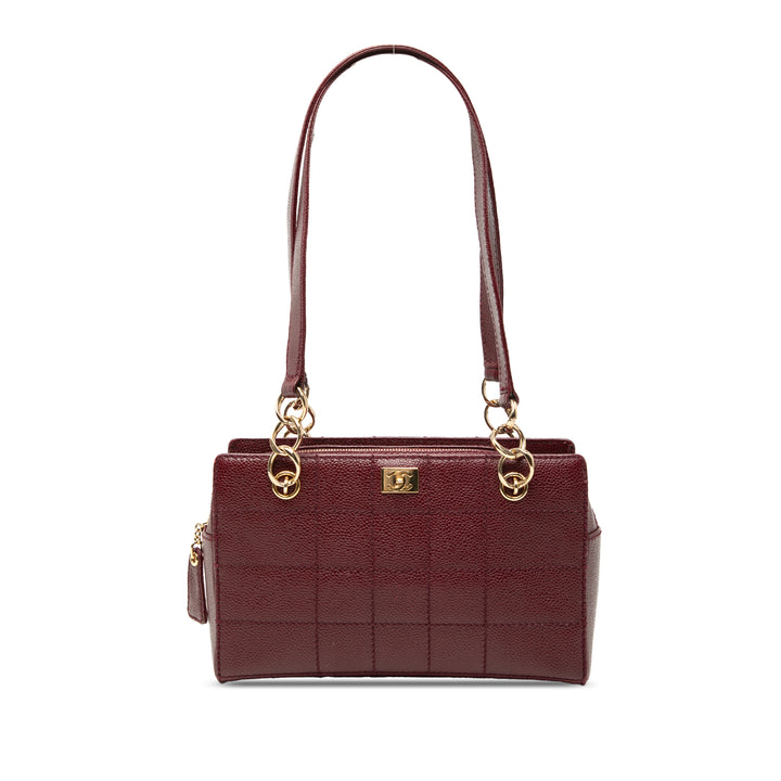 Chanel CC Choco Bar Caviar Wild Stitch Sac bandoulière