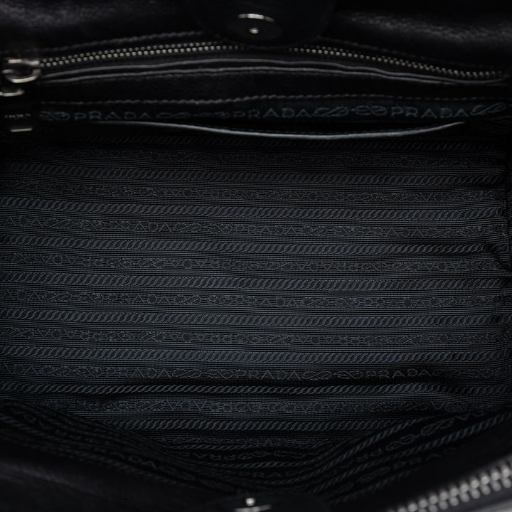 Prada Bicolor Glace Veau Twin Pocket Double Handle Sac
