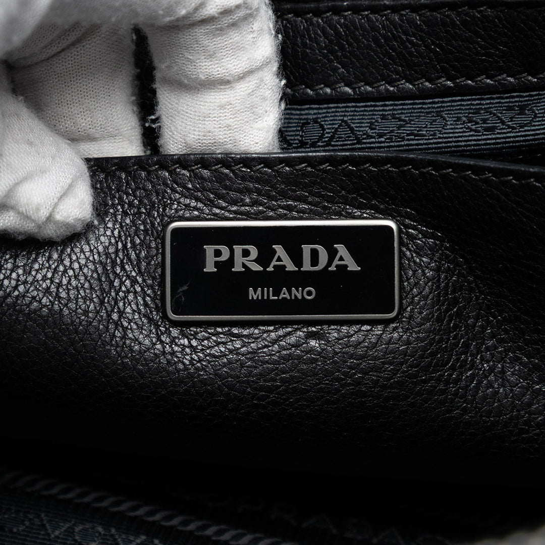 Prada Bicolor Glace Veau Twin Pocket Double Handle Sac