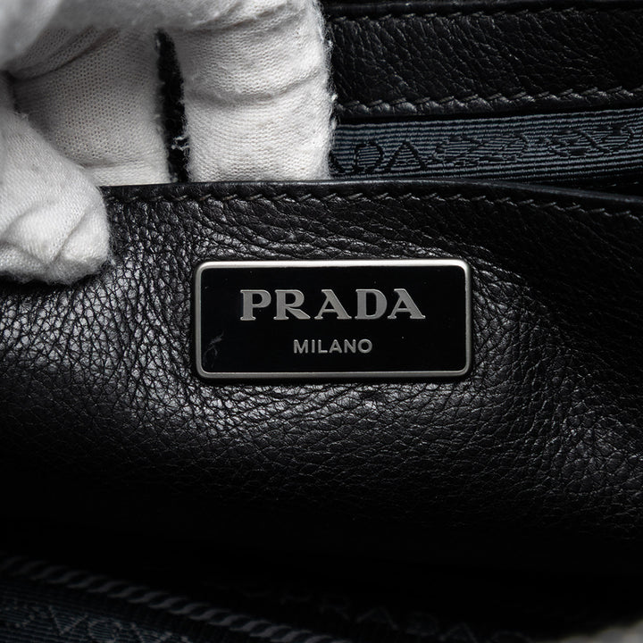 Prada Bicolor Glace Veau Twin Pocket Double Handle Sac