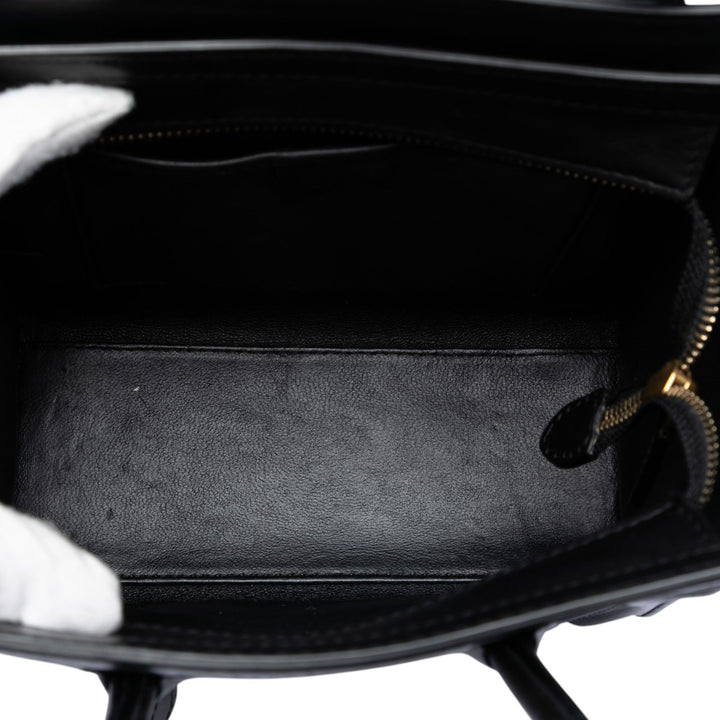 Celine Nano Tricolor Cuir de veau et Daim Luggage Cabas