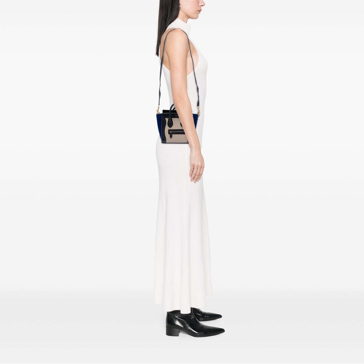 Celine Nano Tricolor Cuir de veau et Daim Luggage Cabas