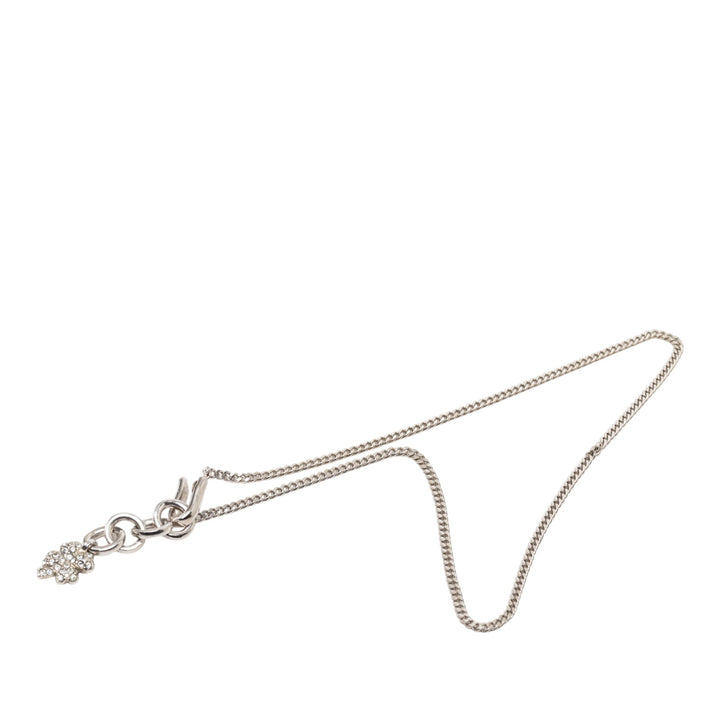 Chanel CC Brass Strass Pendant Collier