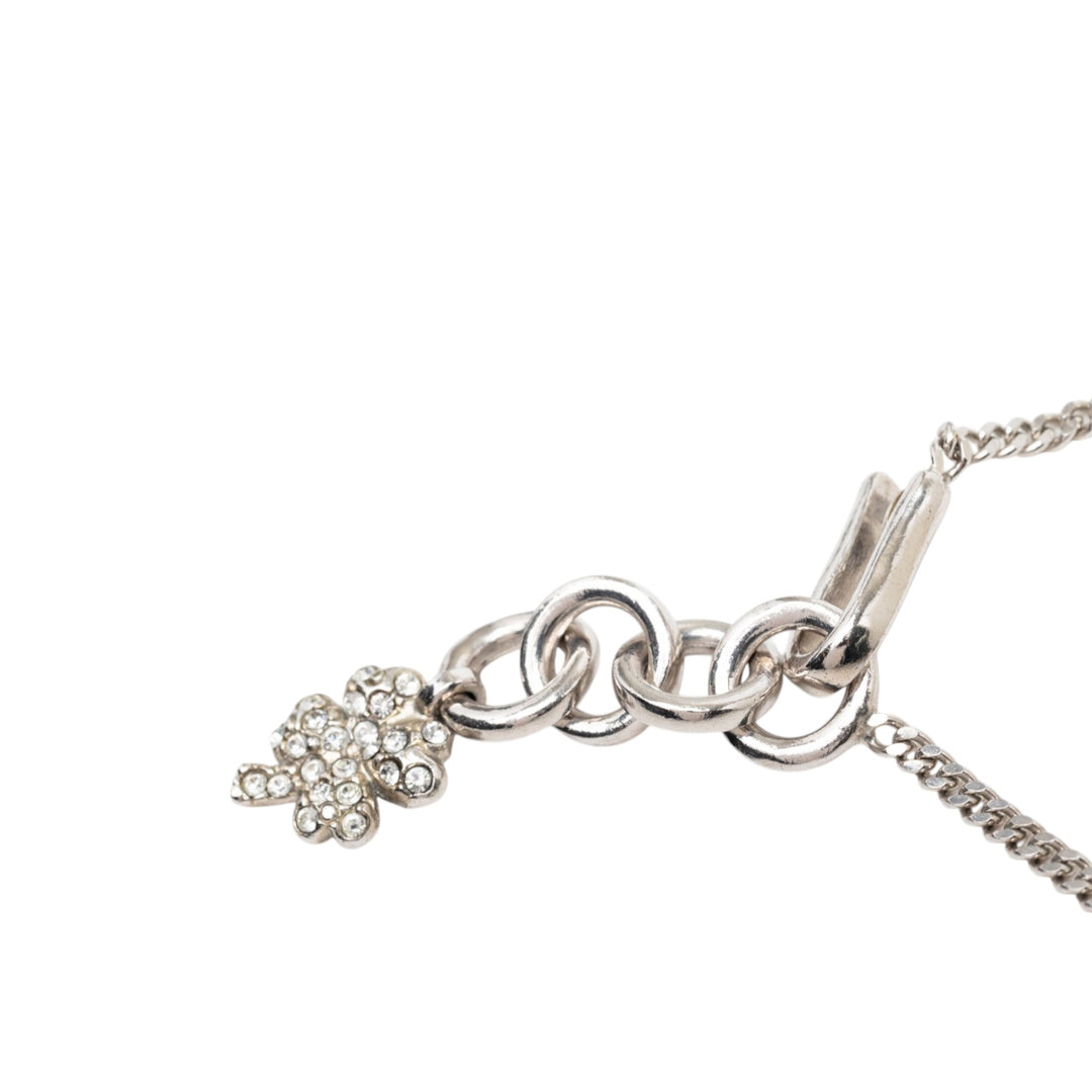 Chanel CC Brass Strass Pendant Collier