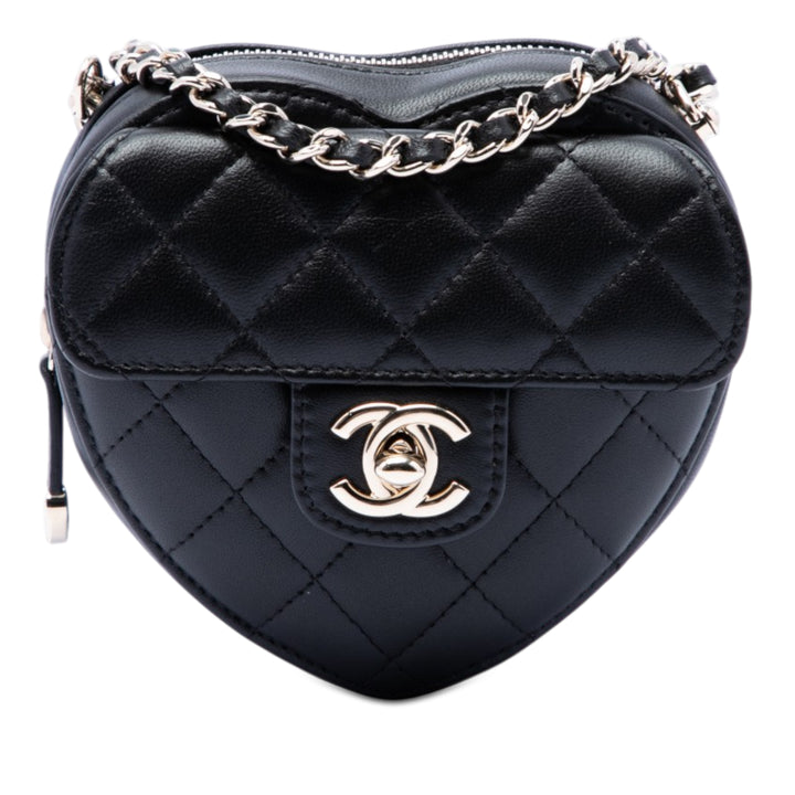 Chanel Mini Cuir d’agneau CC in Love Heart Sac porté croisé