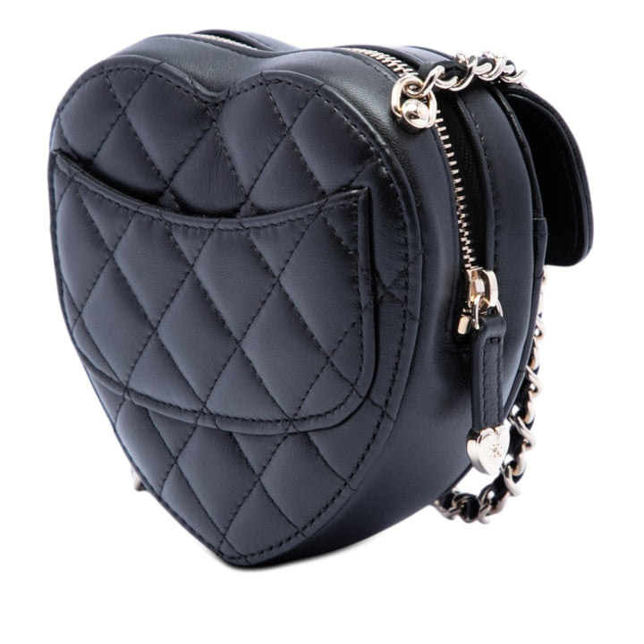 Chanel Mini Cuir d’agneau CC in Love Heart Sac porté croisé