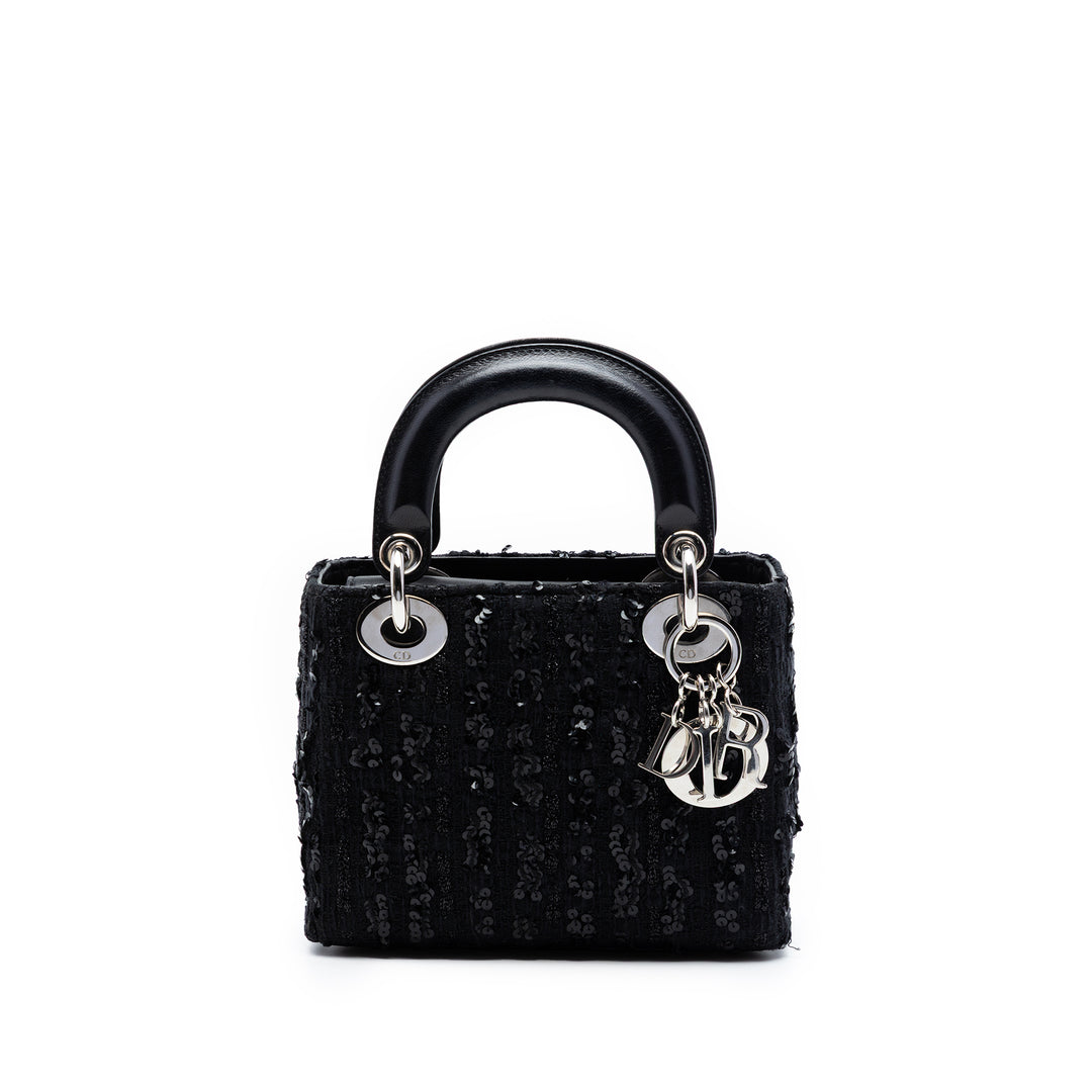 Dior Mini Tweed et Sequins Embellished Lady Dior