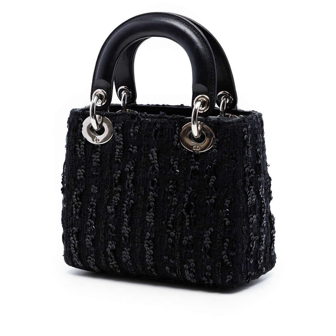 Dior Mini Tweed et Sequins Embellished Lady Dior