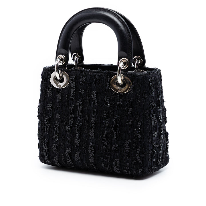 Dior Mini Tweed et Sequins Embellished Lady Dior