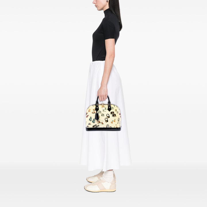 Louis Vuitton Stickers Alma MM Cuir verni Monogram Beige – vue 6 – GABY PARIS