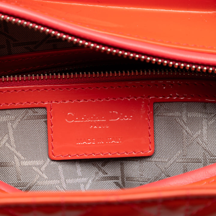 Dior Large Cuir verni Cannage Lady Dior